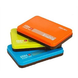 得力9863快干印臺(tái) 紅藍(lán)雙色，辦公效率之選